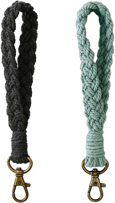 Stunq® Handgemaakte Macramé Sleutelhangers – Boho Lanyard Set voor Dames