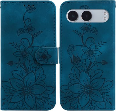 Coverup Hoesje - Geschikt voor OnePlus Nord 4 Hoesje - Coverup Bloemen Book Case - Blauw