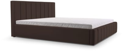 Bed 01 - Gestoffeerd bed met Fluweel Beklede Tweepersoonsbed - 160x200 cm - Elegant en Comfortabel - Donkerbruin (TRINITY 8)