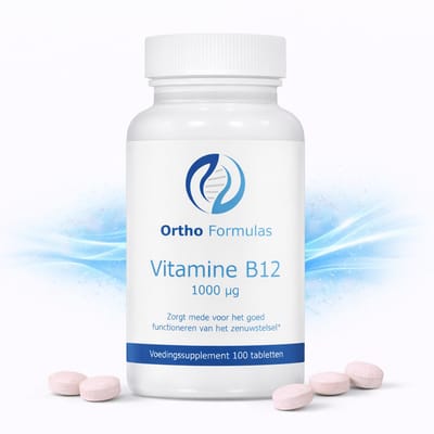 Vitamine B12 1000 mcg – Smelttabletten – Energie & Zenuwstelsel – 100 Vegan Tabletten