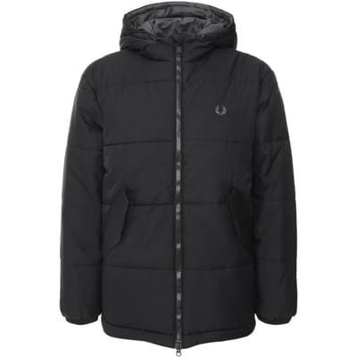Fred Perry zwart Primaloft geisoleerd jack met capuchon