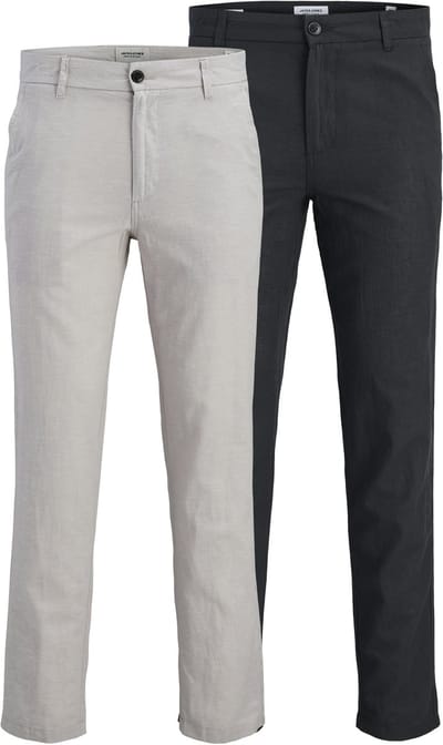 JACK&JONES - JPSTACE JJSUMMER LINEN BLEND PANT 2-PACK - Heren - Broeken