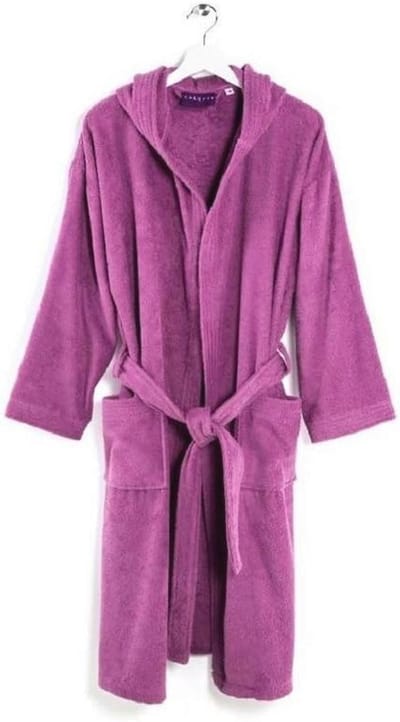 Comfortabele katoenen badjas met capuchon - XL - Blauw