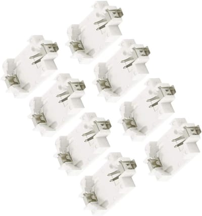 Batterijhouder - Knoopcel houder - Elektronica projecten - Eenvoudige installatie - 8 stuks - Gebroken wit