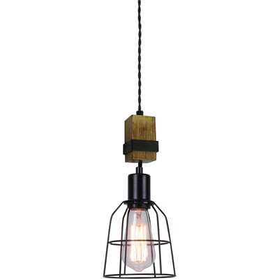 Ponte Hanglamp Zwart E27 - Stijlvol Industrieel Design
