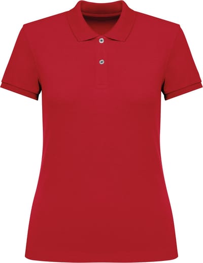 Native Spirit Ecologische damespolo in piquétricot NS208 - Poppy Red - L