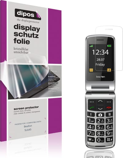 dipos – 4x Beschermfolie geschikt voor Beafon SL645 | Krasbestendige & heldere Screenprotector Ultra-Thin