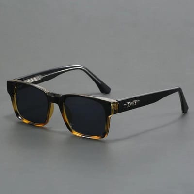 Nouveaux Lunettes de Soleil Carrées Tendance Anti-Buée pour Hommes et Femmes, Cadre Robuste Ultra Léger, Protection UV400, Style Professionnel black