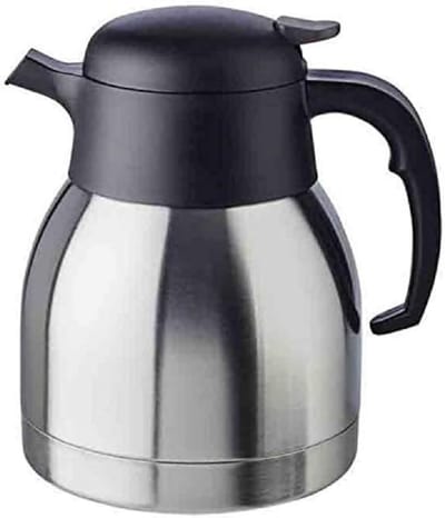 APS Thermoskan - Koffiekan – Dubbelwandige – Luchtdicht – RVS – 1 L – Zilver