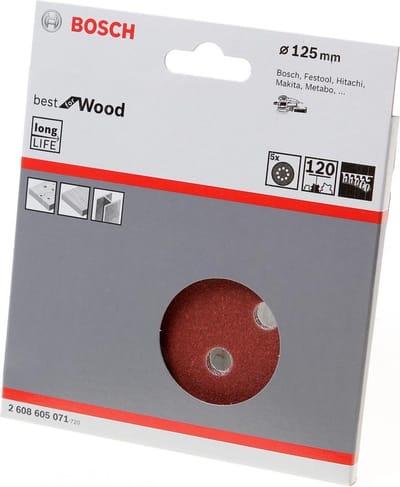 Bosch 5x Expert C470 schuurpapier met 8 gaten voor excentrische s...