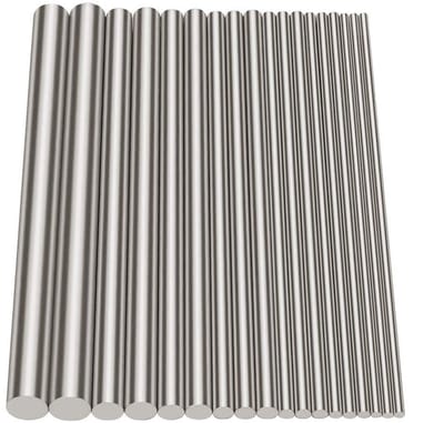 18-delige Set Rvs Ronde Stangen en Lagers voor DIY Projecten - Diameter 2.5-8mm, Lengte 100mm, Perfect voor Ambachtelijke Gereedschappen