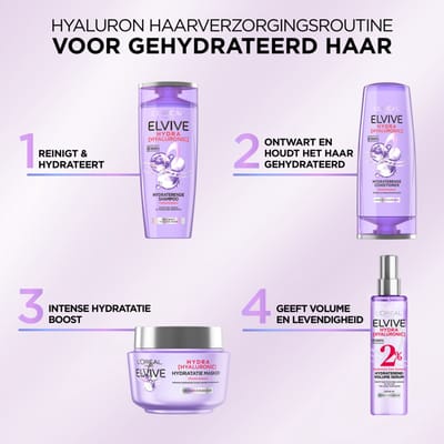 L'Oréal Elvive Hydra Hyaluronic Leave-in Spray - 3 x - Voordeelverpakking