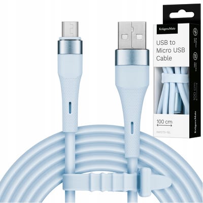 Kruger&Matz USB naar Micro-USB Kabel Blauw 1m - Snel Laden & Data