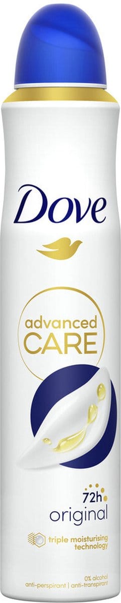 1 x Dove - Deodorant - Spray Advanced Care - Frisse en langdurige bescherming - 200 ml - Dove Deodorant Spray - Anti-transpirant Spray - Huidverzorging - Zweet En Geur Bescherming - Triple Moisturising