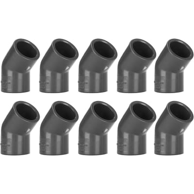 10 Pièces Coude PVC 125 Degrés Raccords de Tuyau d'Aquarium Tube d'Aquarium Connecteur de Tuyau d'Eau 125 Degrés Lot de 10 Pièces 25MM 1.0in 25mm black