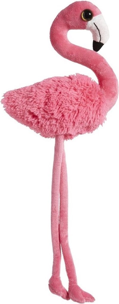 Nature Planet Flamingo - roze - 65 cm - pluche dieren knuffels - vogels - groot formaat