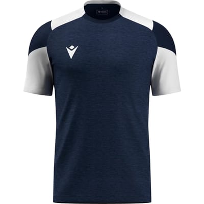 Macron Glory Golem Shirt Korte Mouw Heren - Marine / Wit | Maat: 3XL