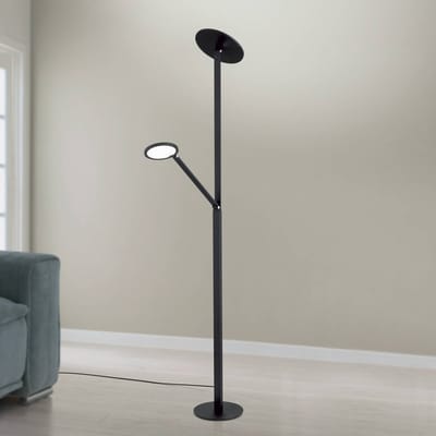 ORION LED vloerlamp Fati, hoogte 181 cm, aluminium, leeslampje, dimmer, CCT