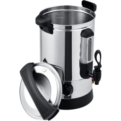 Juskys Glühweinketel 7L - 1500W - warmhoudfunctie - zilver/zwart - 42 cm