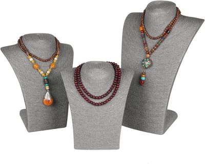 Sieraden Display - Hanger Standbeeld - Sieraden Tonen - Duurzaam Materiaal - 3 Stuks Set - Grijs