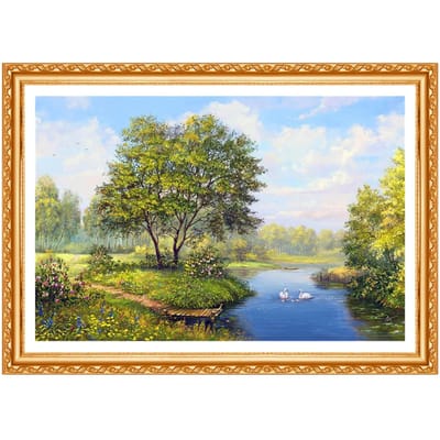 Diamant borduurwerk natuur 5d diy diamant schilderij volledige ronde diamant schilderij 20X30CM beige