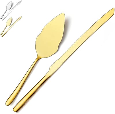 Elegante Taart Snijset voor Bruiloften, Inclusief Cake Cutter en Server, Roestvrij Staal, Geschikt voor Feesten en Activiteiten, Vaatwasserbestendig