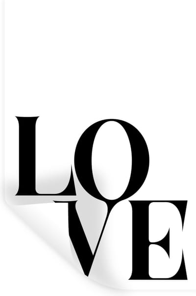 Muurstickers - Sticker Folie - Tekst - Love - Quotes - 20x30 cm - Plakfolie - Muurstickers Kinderkamer - Zelfklevend Behang - Zelfklevend behangpapier - Stickerfolie