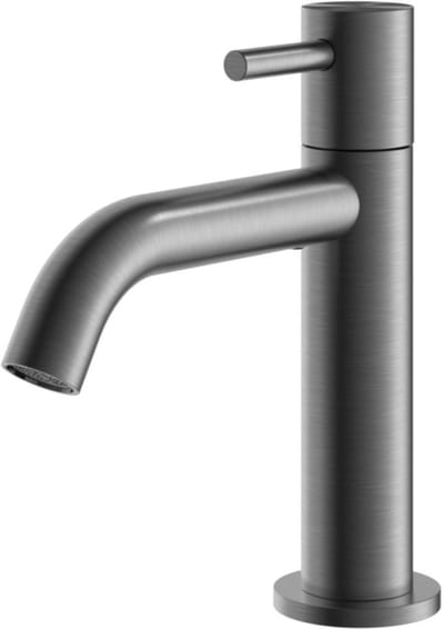Hotbath Archie Fonteinkraan - Opbouw - Uitvoering BGP - Geborsteld Gunmetal PVD - Messing - 97 mm - Waterbesparend