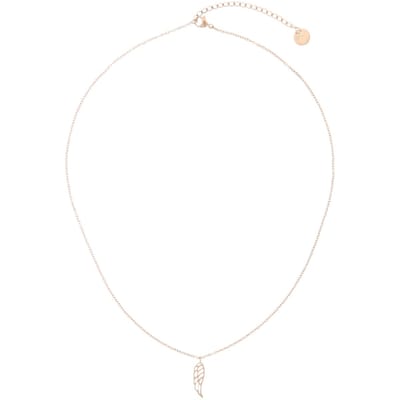 Behave – Ketting – Roségoud vleugelhanger – 42+5 cm – Fijn design
