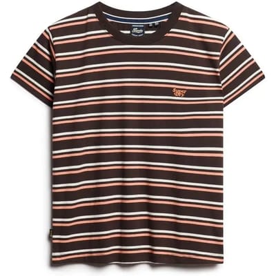 Superdry - Essential gestreept T-shirt met logo - Dames - T-shirts
