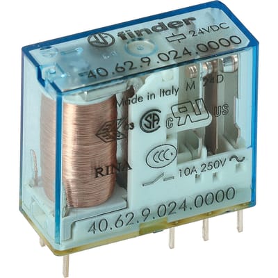 Finder 40.62.9.024.0000 Printrelais 24 V/DC 10 A 2x wisselcontact 1 stuk(s)