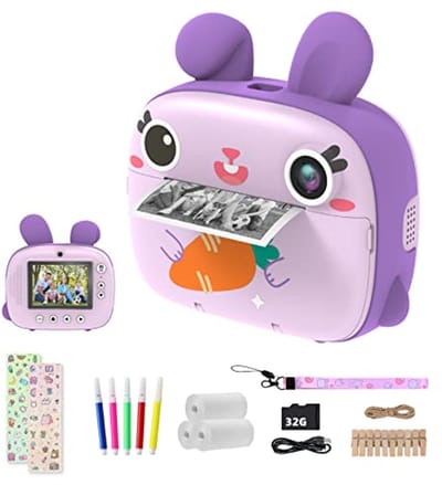 Kindercamera voor Kinderen met Instant Print en 32G SD-kaart – Digitale Fotocamera voor Meisjes en Jongens