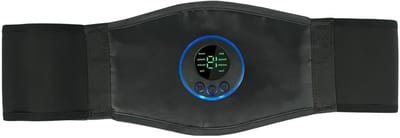 Buikspierstimulator Riem - Spiertrainer Abs - Core Versterken - Oplaadbaar & Draagbaar - 120 x 15 cm - Zwart