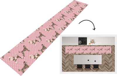 Keukenloper - Loper keuken - Hart - Poedel - Patroon - 300x50 cm - Keukenloper vinyl