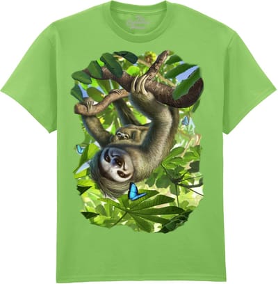 Luiaard Mama Sloth The Coloured House T-shirt S