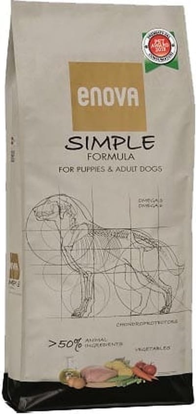 Graanvrije Hondenbrokken Kip & Aardappel - Hoogenergetische Voeding voor Actieve Honden - 12 KG