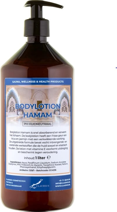 Bodylotion Hamam 1 liter - met gratis pomp