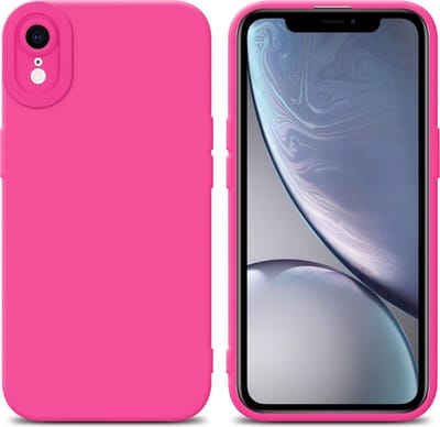 Cadorabo Hoesje geschikt voor Apple iPhone XR in FLUID HOTPINK - Beschermhoes gemaakt van flexibel TPU silicone Cover Fluid Case