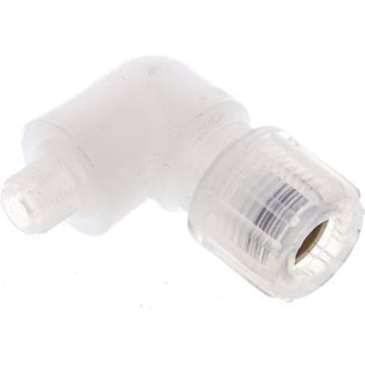 10x8mm & G1/8'' PFA L-Vorm Snijringkoppeling Buitendraad 10bar