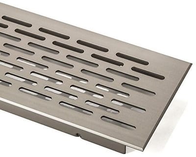 Ventilatierooster Ovaal 250 mm Aluminium - Geborsteld RVS-look