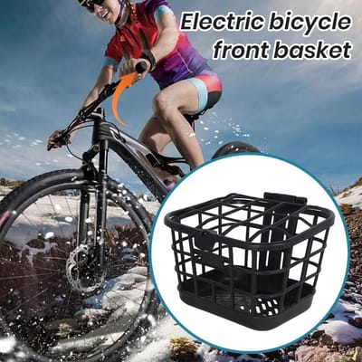 Fiets Voormand - Scooter Mand - Spullen Vervoeren - Grote Capaciteit - 34 x 29 x 24 cm - Zwart