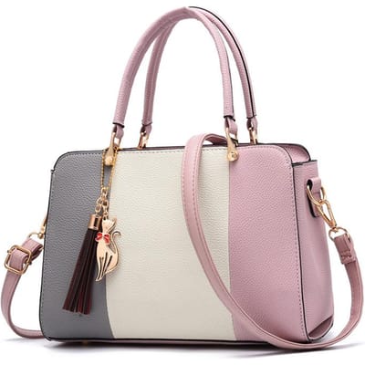 WTEMPO Schoudertas voor Dames Messenger Bags Dames Retro PU Leer Handtas Portemonnee met Kwastjes 27*12*19cm