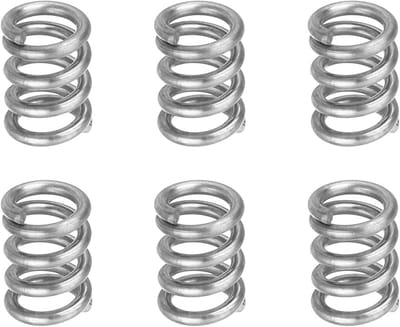 Drukveren 1 mm x 6 mm x 10 mm - RVS Veer voor Thuisreparaties en Doe-Het-Zelf Projecten - Set van 6