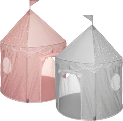 MISOU Kinder Speeltent - Tipi Tent - Kinderen - Jongens - Meisjes - Pop up - Grijs - Roze