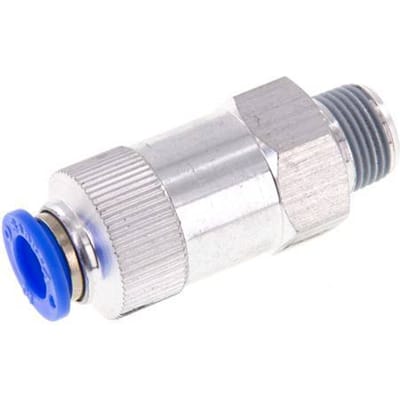 10mm & R3/8'' Regeling-In Aluminium Terugslagklep Insteekkoppeling Buitendraad 0.2-10 bar