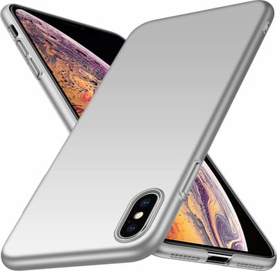 ShieldCase telefoonhoesje geschikt voor Apple iPhone X / Xs ultra thin case - zilver - Dun hoesje - Ultra dunne case - Backcover hoesje - Shockproof dun hoesje