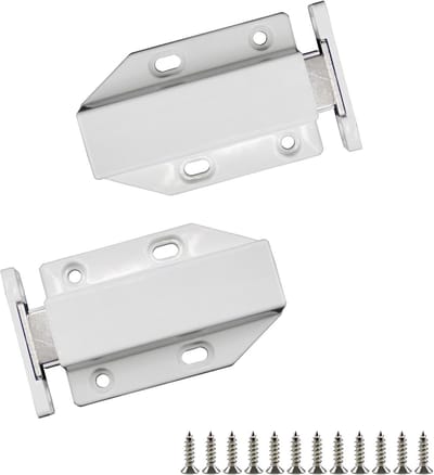 Magnetische Druksluitingen - Kastvangsysteem - Kasten Sluiten - Eenvoudig Openen - 2 Stuks - Wit