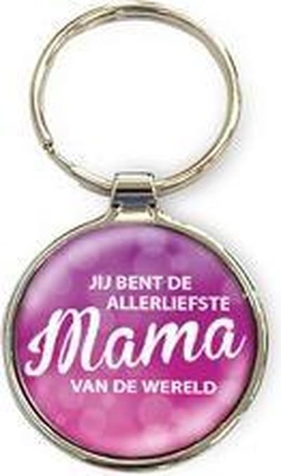 Sleutelhanger - Allerliefste mama - Rond