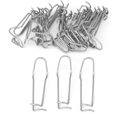 30 Stuks Plantensteun Veerclip Roestvrij Staal Bevestigingsklem voor Tuin KasVoor 11mm Diameter gray