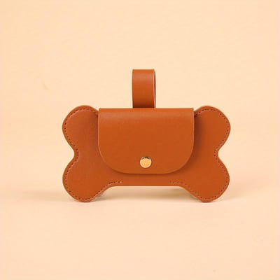 Poepzakjes Dispenser Met Gesp, Draagbare Afvalzak Houder Organizer Voor Huisdier Accessoires bruin